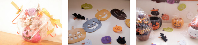 ハロウィンの飾りつけ
