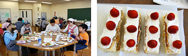 クリスマス調理実習の様子
